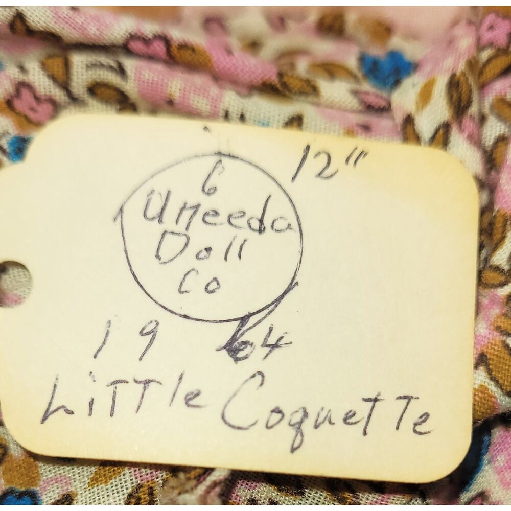 Rare 12" Vintage 1964 Uneeda's Little Coquette Baby Doll - Picture 10 of 11